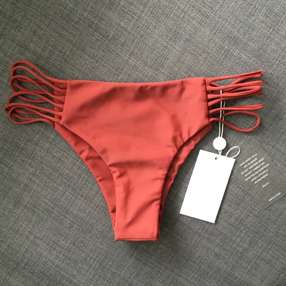 NWT MIKOH Kapalua Bikini Bottoms in Rust